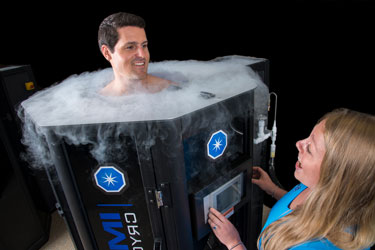 Chiropractic Waco TX Cryotherapy Man In Chamber